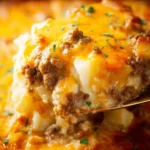 Cheesy Ground Beef and Potato Casserole First Image