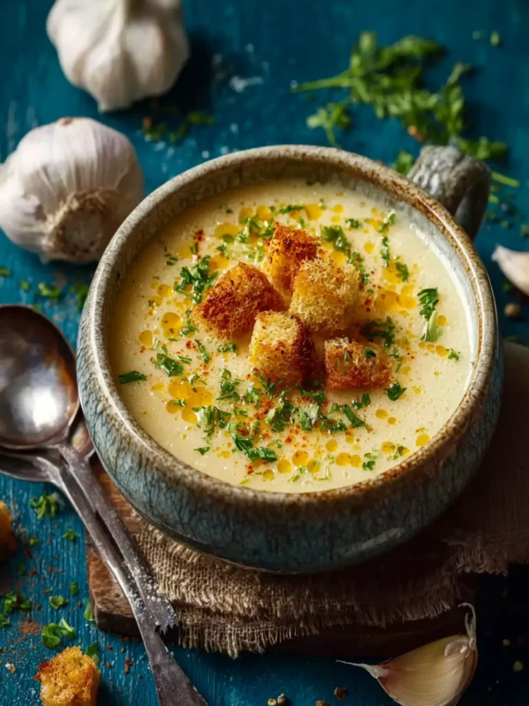 Creamy Czech Garlic Soup First Image