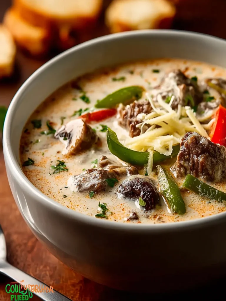 Creamy Philly Cheese Steak Soup First Image