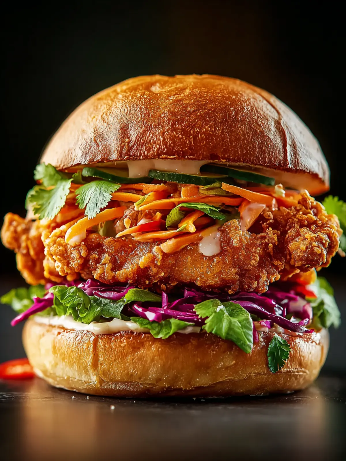 Flavor-Packed Thai Fried Chicken Sandwich First Image