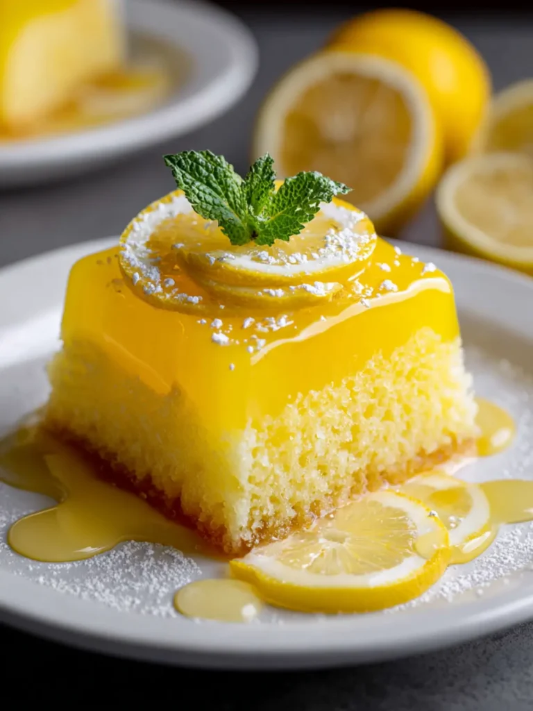 Irresistible Frosted Lemon Jello Cake Recipe to Delight You First Image