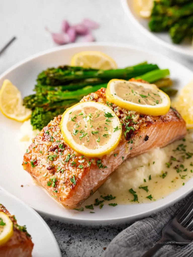 Lemon Garlic Salmon First Image