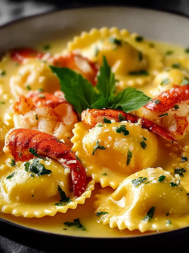 Lobster Ravioli Lemon Butter Sauce First Image