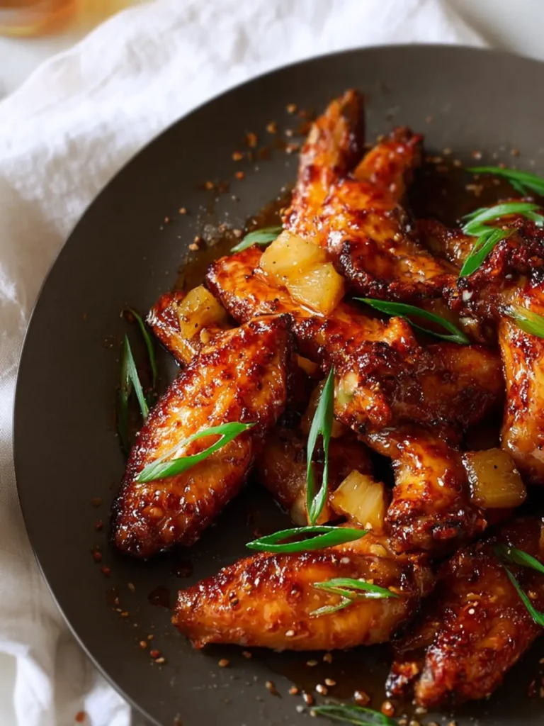 Pan-Fried Pineapple Teriyaki Chicken Wings First Image