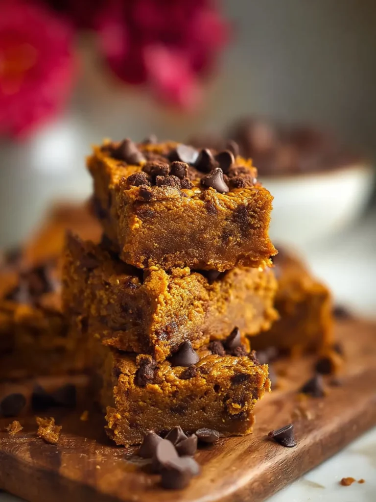 Pumpkin Chickpea Blondies (Vegan + Gluten free) First Image