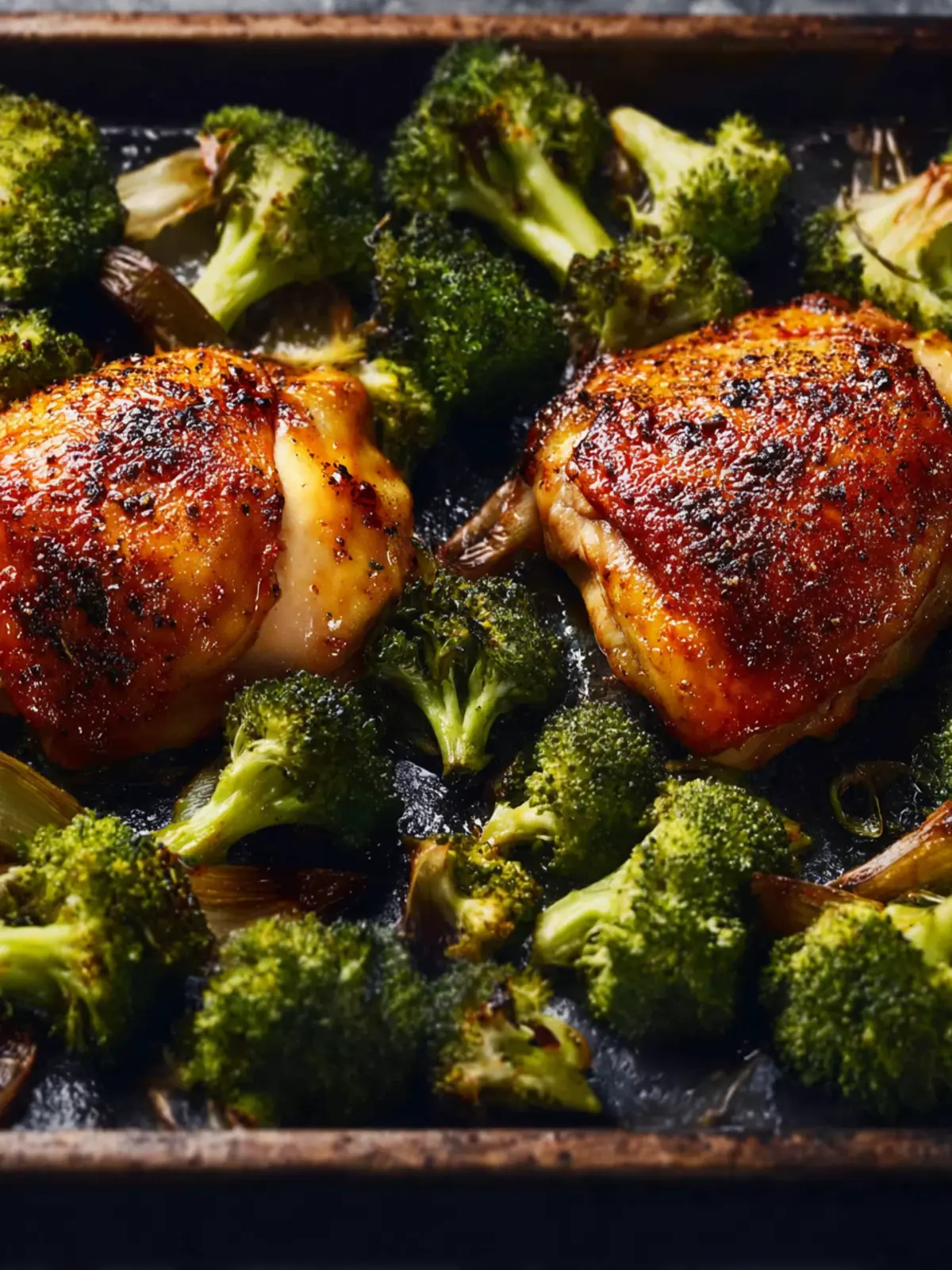 Sheet Pan Chicken and Broccoli First Image
