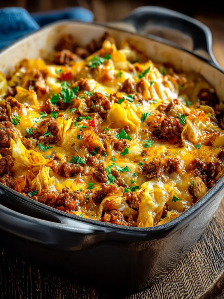 Cozy Cabbage Casserole Cheddar Beef Recipe to Savor First Image
