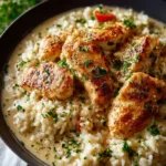 Creamy Garlic Parmesan Chicken: A Delightful Skillet Feast 9 Creamy Garlic Parmesan Chicken & Rice Skillet Delight First Image