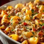 Creamy Ground Beef and Shells Casserole First Image