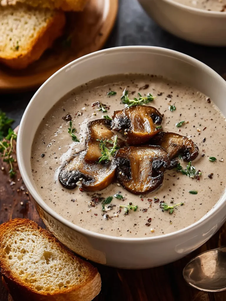 Creamy Mushroom Bisque Recipe First Image