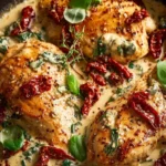 Creamy Tuscan Chicken with Sun-Dried Tomatoes – Rich, Easy & One-Pan Perfection First Image
