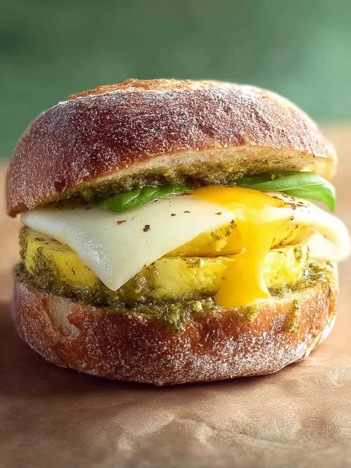 Pesto Egg Sandwich with Melty Mozzarella: A Cozy Meal Prep Delight 5 Pesto Egg Sandwich with Melty Mozzarella, Meal Prep First Image