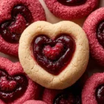 Raspberry Heart Thumbprint Cookies First Image