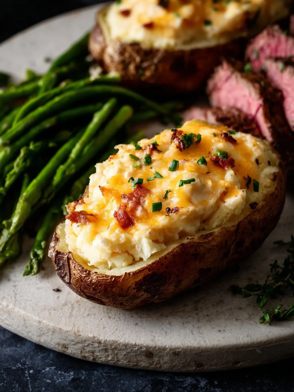 Cheesy Twice Baked Potatoes First Image