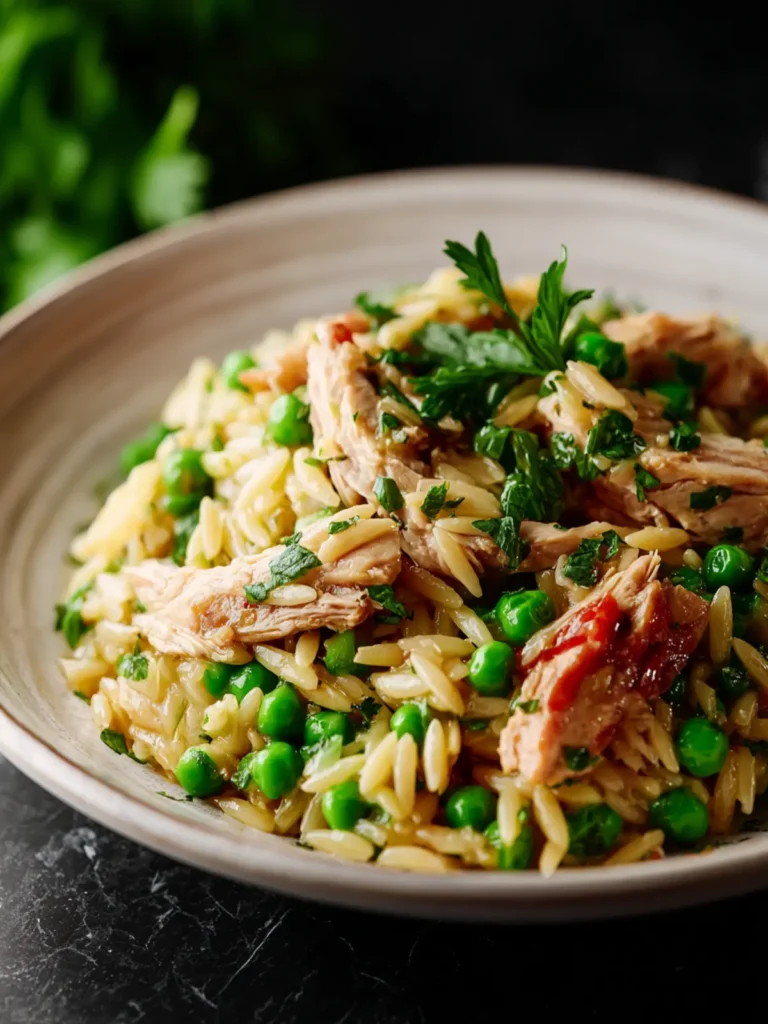 Chicken Orzo With Peas First Image