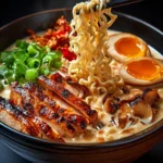 Fiery Chicken Ramen: Creamy Garlic Sauce for Bold Flavor! 9 Fiery Chicken Ramen with Creamy Garlic Sauce First Image