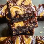 Healthy Chocolate Banana Peanut Butter Brownies First Image