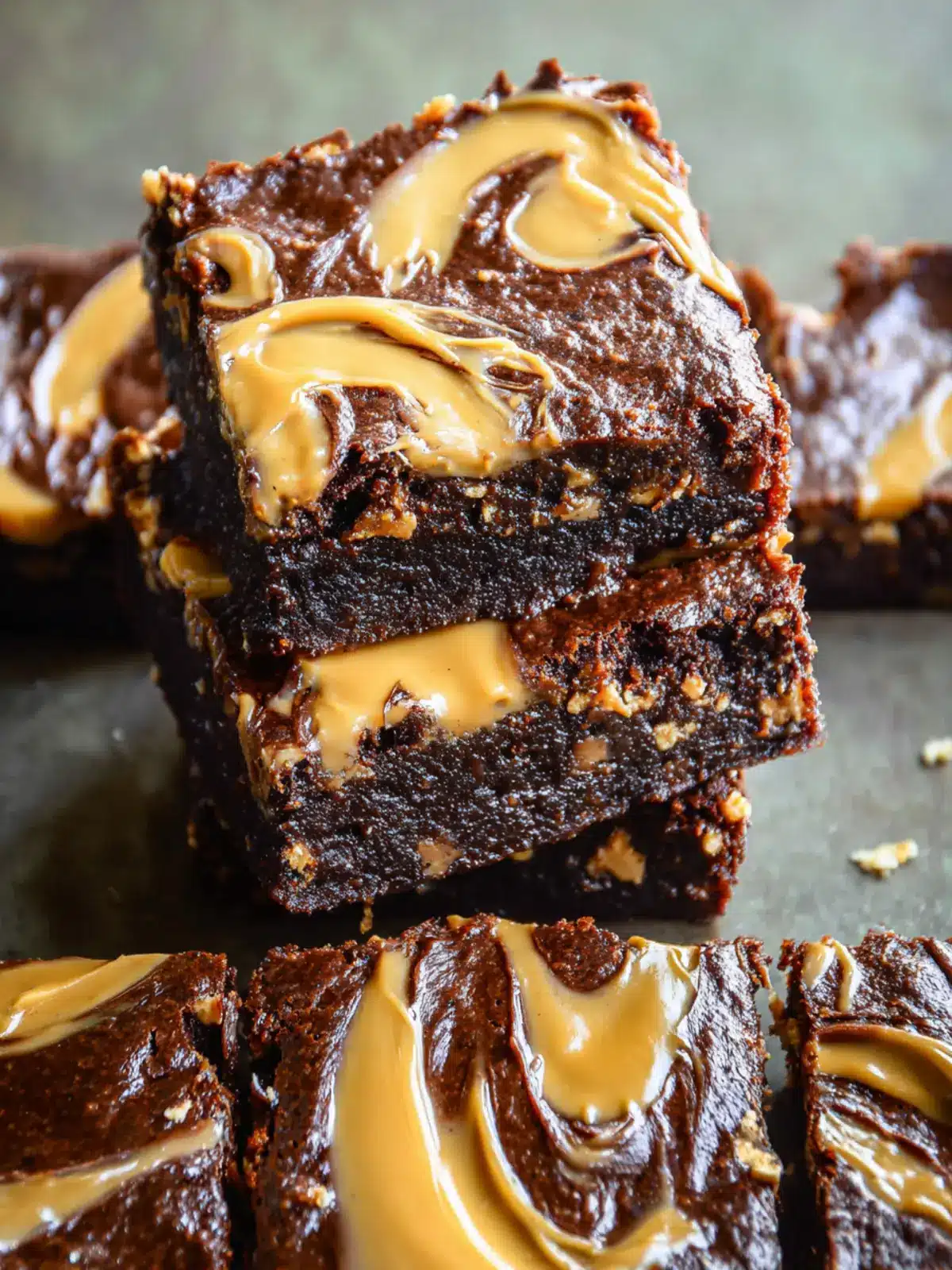 Healthy Chocolate Banana Peanut Butter Brownies First Image