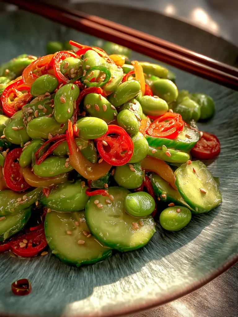 Spicy Cucumber Edamame Salad First Image