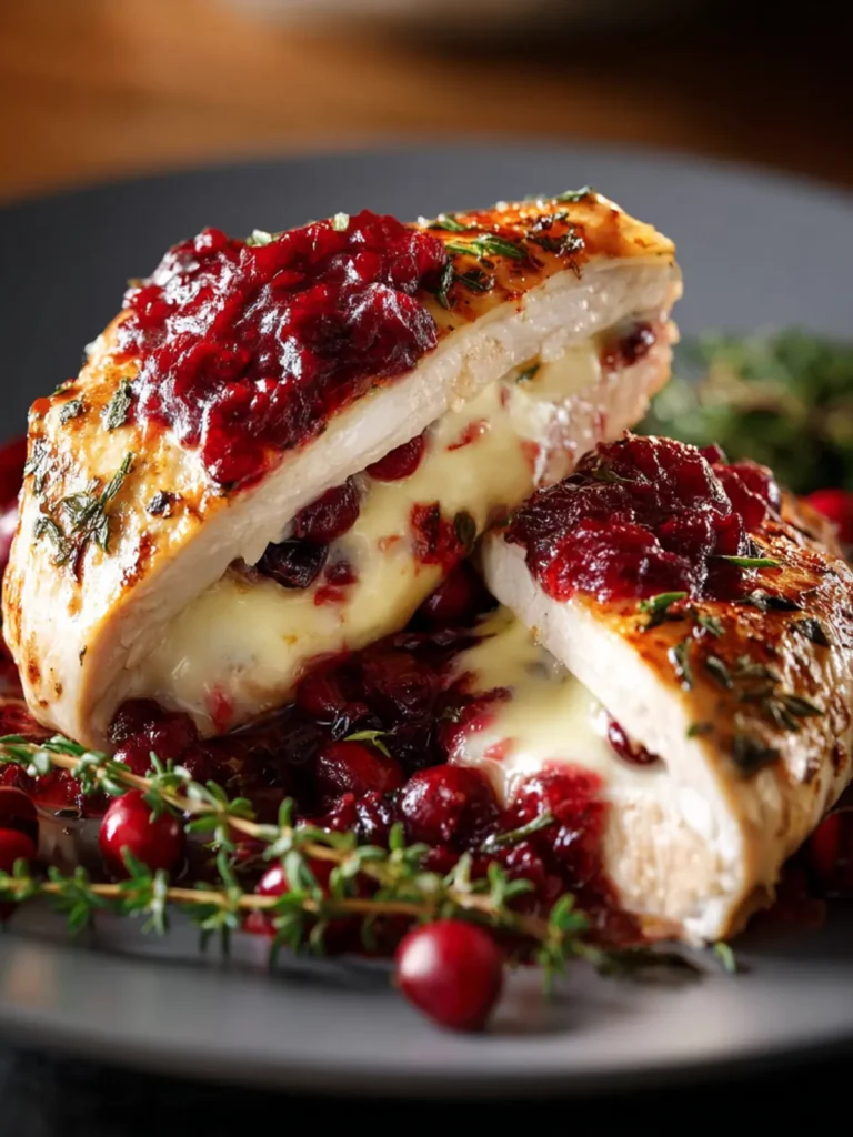 cranberry brie stuffed chicken First Image