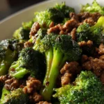 honey garlic ground beef and broccoli First Image