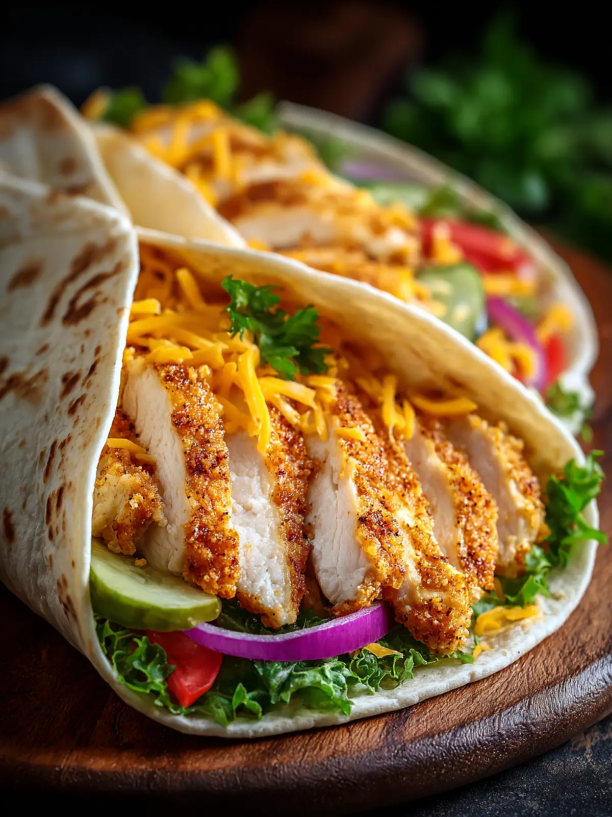 Cheesy Garlic Chicken Wraps You'll Crave Every Week 5 Cheesy Garlic Chicken Wraps First Image
