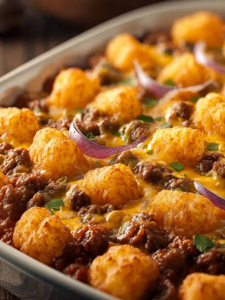 Tatertot Casserole Beef: Indulgent Comfort Food Made Easy